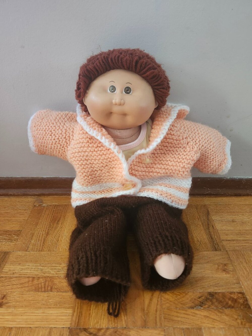 Cabbage Patch Kids Doll 1984 Auburn Curly Hair Loops